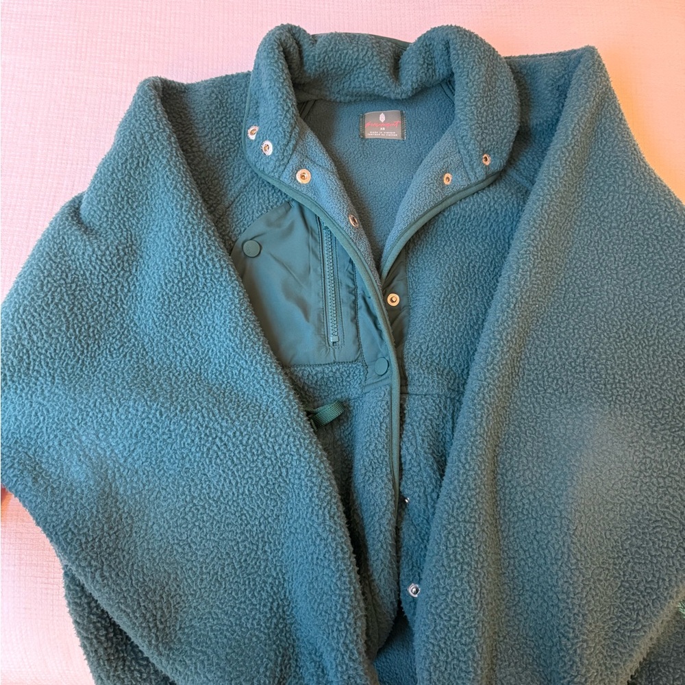 FP Movement by Free People Teal Hit the Slopes Jacket
